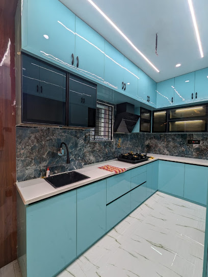 Premium staircase hallway interior in a 3BHK home